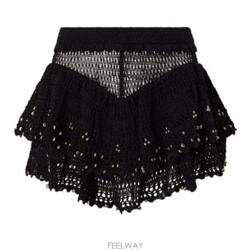 이자벨 마랑 Metuanie 스팽글 러플 미니 쇼츠 블랙