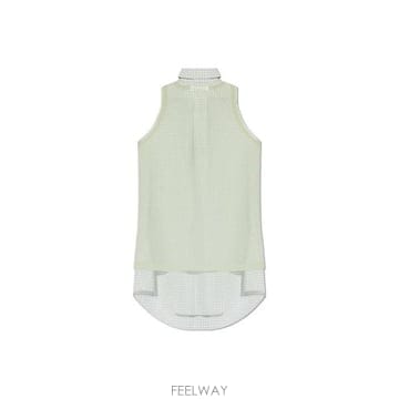 메종 마르지엘라 체크 셔츠 그린 화이트