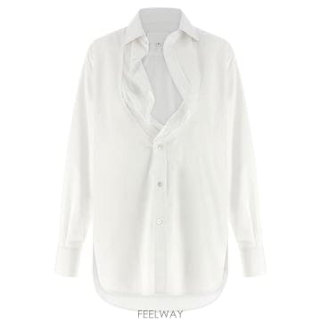 26 FW 메종 마르지엘라 버튼 프린지 셔츠 100 S29DT0018S43001