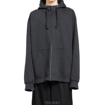26 FW 메종 마르지엘라 로고 엠브로이더드 지퍼업 후드 티셔츠 960 S50HG0046S25520