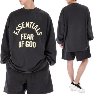 구템즈 26SS 피어오브갓 에센셜 캠퍼스 90s 롱 슬리브 125SP262011F FADEDBLACK