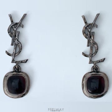 26 FW 생로랑 YSL 드롭 미니 캐보션 이어링 873252 Y1591 4567