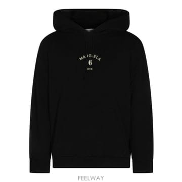 26 FW MM6 메종 마르지엘라 로고 프린트 드로우스트링 후디 900 SH2GU0031M25014