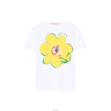 키즈 플라워 반팔 티셔츠 화이트 M01672 M00HZ 0M100