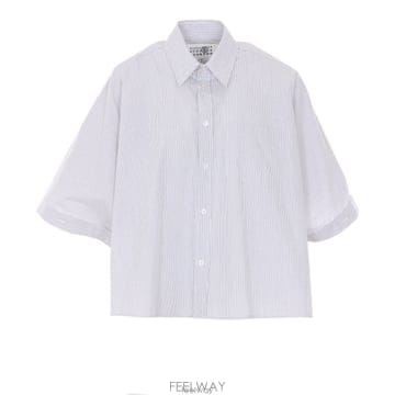 26 FW MM6 메종 마르지엘라 스트라이프 오버사이즈 셔츠 001F S52DL0236M35730