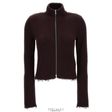 26 FW MM6 메종 마르지엘라 니트 디스트레스드 집업 가디건 144 S52AM0309M13039