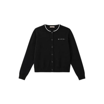 키즈 자수 라운드넥 가디건 블랙 M01740 M00X2 0M900