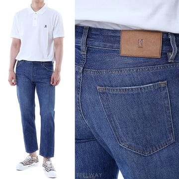 피티 브라운 스웨이드패치 레벨 캐럿핏 컴포트 진청 워싱진 C5RP05B0 CA5610 MN28