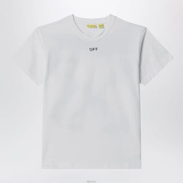 오프화이트 티셔츠 탑 키즈 화이트
