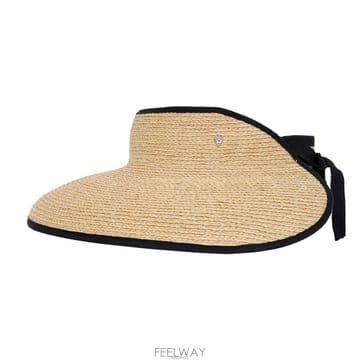 헬렌카민스키 마이 라피아 썬 바이저햇 HAT50315 NATURAL MIDNIGHT