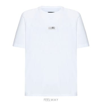 26 FW MM6 메종 마르지엘라 체스트 로고 패치 크루넥 티셔츠 101 SH0GC0033S24312