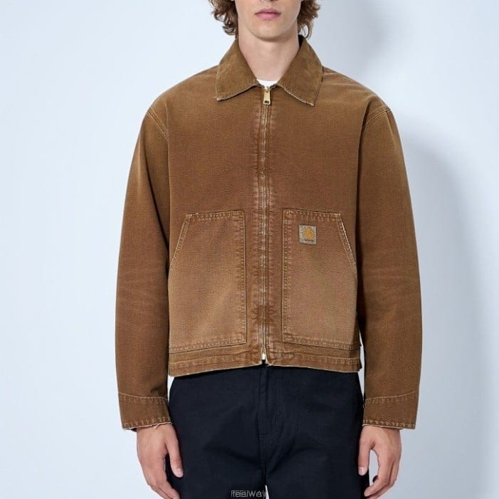 26 FW 칼하트 WIP OG Arcan 캔버스 집업 자켓 브라운 I036867 1FJ17 03