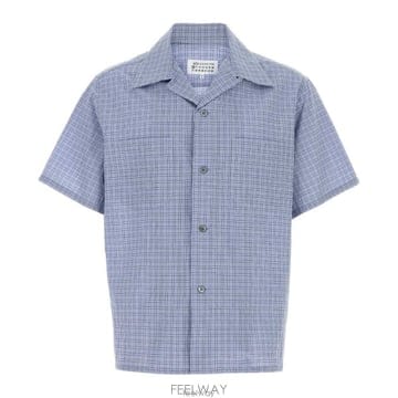 26 FW 메종 마르지엘라 체크 숏슬리브 셔츠 482F S50DR0013M35726