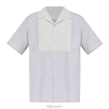 26 FW 메종 마르지엘라 콘트라스트 패널 캠프 셔츠 856 S50DR0014M35688