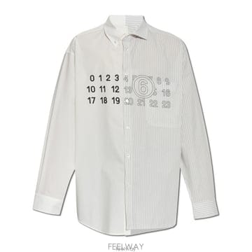 26 FW MM6 메종 마르지엘라 패널 스트라이프 디테일 롱슬리브 셔츠 SH0DT0025MTN085
