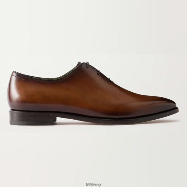 26 FW 벨루티 브라운 Alessandro 알레산드로 데미지르 레더 옥스포드 슈즈