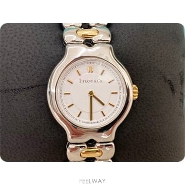 티파니 티솔로 24mm 여성용 스몰 사이즈 18k 콤비 쿼츠