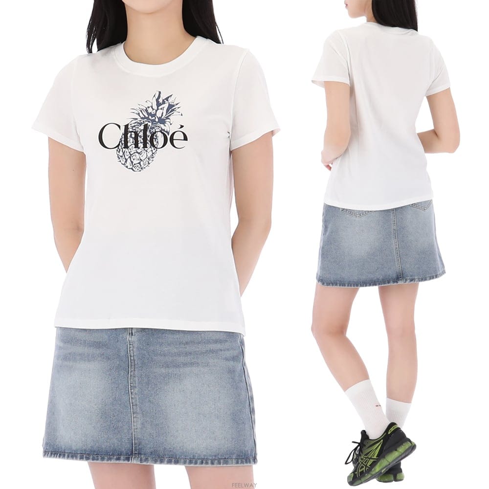 Chloe ������ 26SS ���ο� �ΰ� ���� Ƽ���� ���λ����� C20855 117-AK������ 26SS ���ο� �ΰ� ���� Ƽ���� ���λ����� C20855 