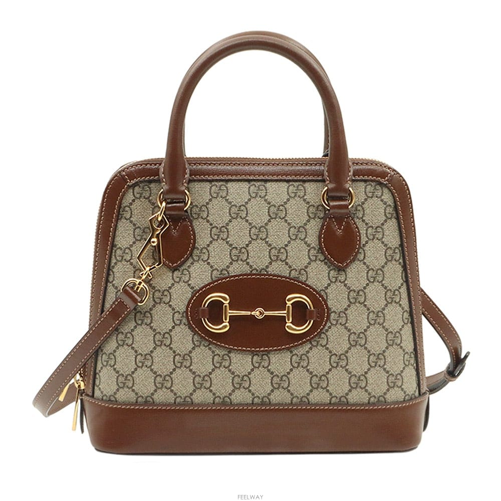 GUCCI 홀스빗 스몰 탑핸들백 화이트