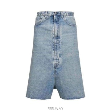 메종마르지엘라 드롭 크로치 데님 쇼츠