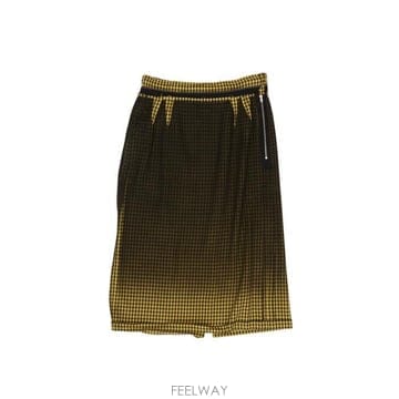 26 FW 메종 마르지엘라 깅엄 패턴 타이 디테일 미디 스커트 001F S51ME0053M35711