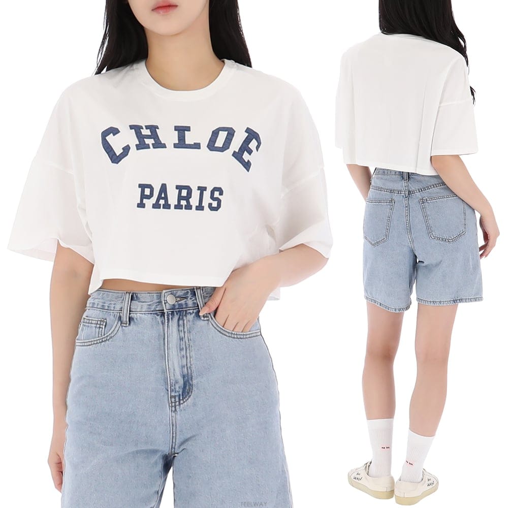 Chloe ������ 26SS ���ο� �ΰ� ũ�� ���� Ƽ���� ���λ����� C20862 117-AK������ 26SS ���ο� �ΰ� ũ�� ���� Ƽ���� ���λ����� C2