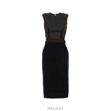 26 FW 메종 마르지엘라 슬리브리스 미디 드레스 524 S51DD0040MTN091