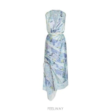 26 FW 메종 마르지엘라 슬리브리스 드레이프 미디 드레스 001 S29DD0075M35983