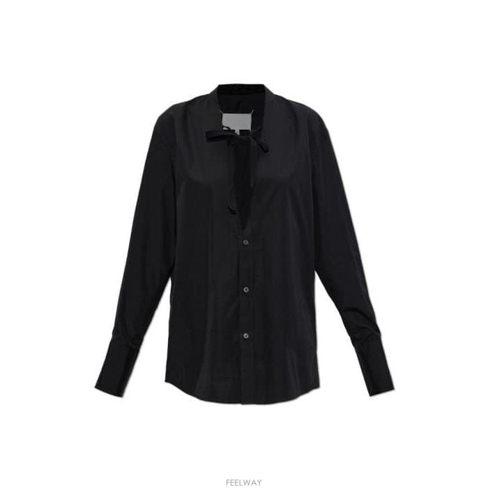 26 FW 메종 마르지엘라 타이넥 롱슬리브 셔츠 900 S29DT0016S43001