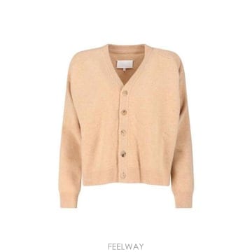 26 FW 메종 마르지엘라 브이넥 니트 가디건 베이지 220M S29HP0041M13179
