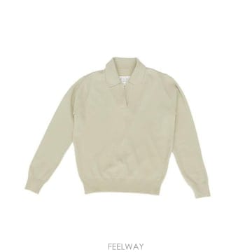 26 FW 메종 마르지엘라 브이넥 니트 점퍼 그린 688 S51GL0063M13144