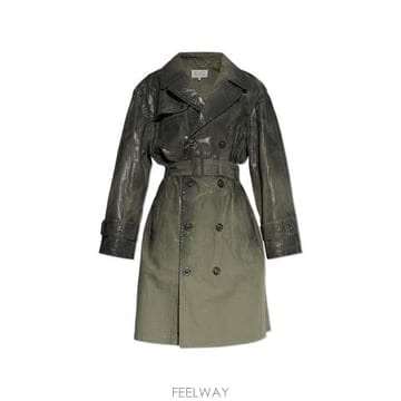26 FW 메종 마르지엘라 샤이니 벨티드 트렌치 코트 694 S51AH0208M35783