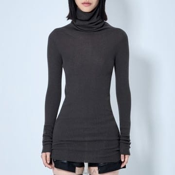 26 FW 릭오웬스 하이넥 리브드 핏티드 튜브 탑 그레이 RP02F5614 RIBM 78