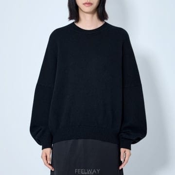 카이트 크루넥 드롭 숄더 점퍼 그레이