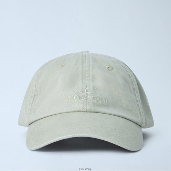 26 FW 스톤 아일랜드 로고 자수 코튼 베이스볼 캡 라이트베이지 L2S159100007 S0106 V