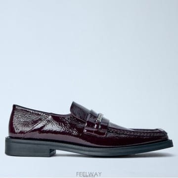 26 FW 마틴로즈 페이턴트 피니쉬 레더 스퀘어 로퍼 1084LP34113 RED