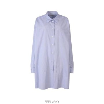 26 FW 메종 마르지엘라 스트라이프 버튼업 오버사이즈 셔츠 001F SI0DL0002S54945
