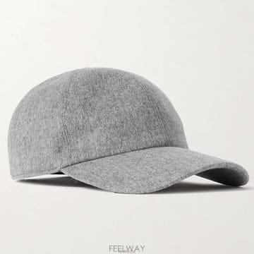 26 FW 로로피아나 Ivy 아이비 로고 디보스드 탭 핏 그레이 퓨어 캐시미어 베이스볼 캡