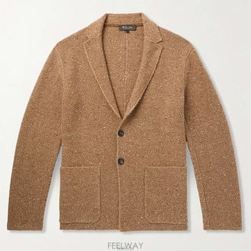 로로피아나 Cerbonnio 세르보니오 캐시미어 리넨 블렌드 트위드 가디건