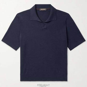 로로피아나 위시 울 플러시 메리노 쉽 폴로 셔츠
