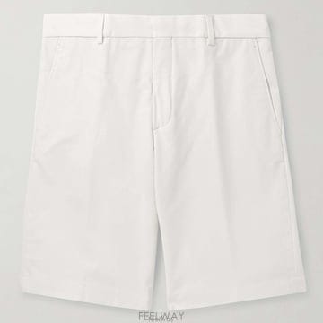 로로피아나 자르노 스트레이트 옵틱화이트 스트레치 코튼 버뮤다 쇼츠