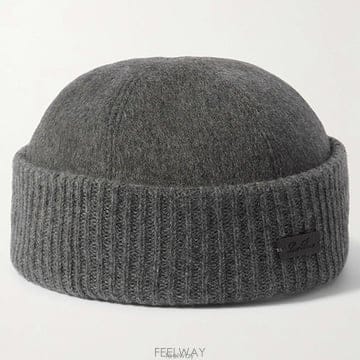 26 FW 로로 피아나 로고 아플리케 그레이 멜란지 핸드브러시 스톰 시스템 캐시미어 비