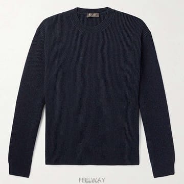 로로피아나 Fobello 포벨로 내추럴 소프트 웜 리브드 캐시미어 스웨터
