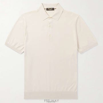 로로피아나 위시 베이지 하우스 오브 마스터리 울 폴로 셔츠