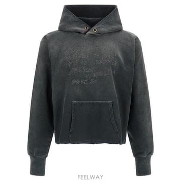 26 FW 메종 마르지엘라 프린트 디테일 드로스트링 후드티 972 S51GU0142S25520