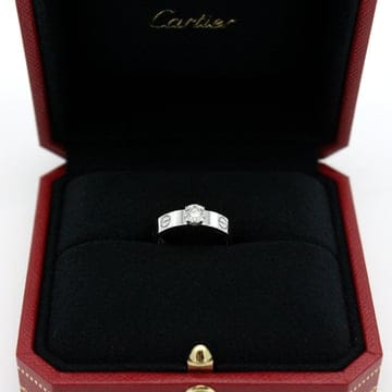 [명품다올동래] 까르띠에 러브 솔리테어 웨딩밴드 18K 화이트골드 다이아 0.33CT 46호