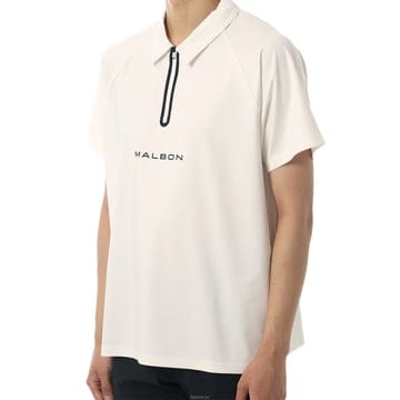 [MALBON]말본 남성 퍼포먼스 쿼터 집업 래글런 폴로 반팔 티셔츠 M-9582-WHT