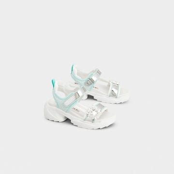 26SS 로저비비에 비브 온 더 런 샌들 - 화이트 그린 RVW80044270V3ZSQ29