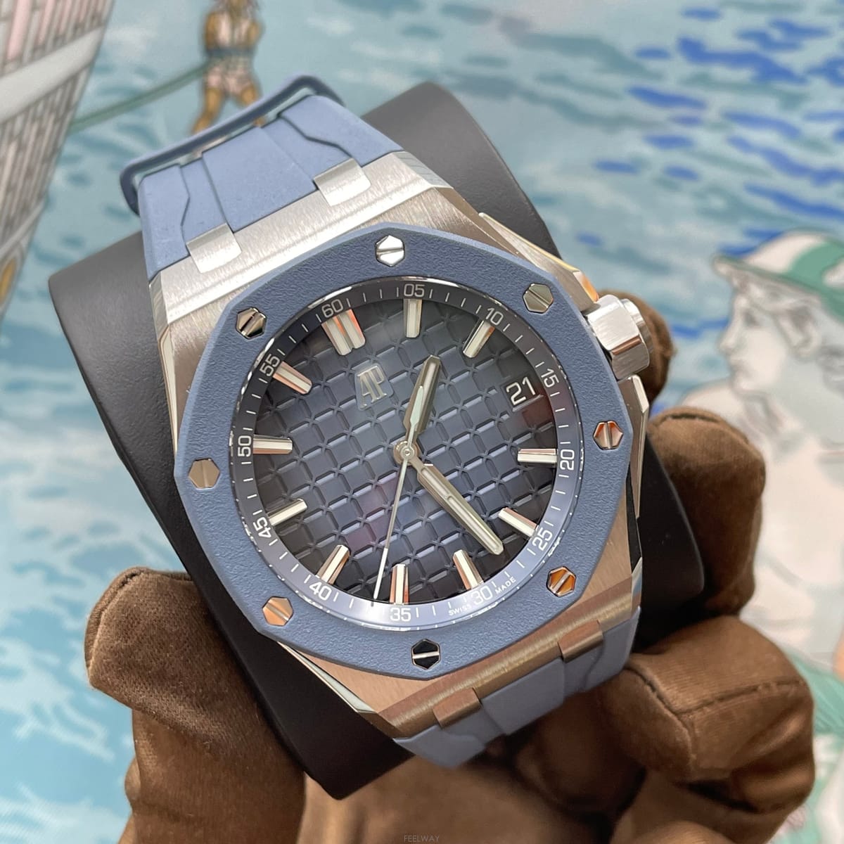 Audemars Piguet ������*����*�������ǰ� �ξ��ũ ������ 43mm ���� 15605SK������*����*�������ǰ� �ξ��ũ ������ 43mm ���� 15605