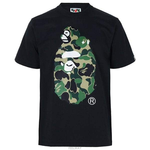 베이프 26SS 블랙 그린 ABC 카모 마일로 온 빅 에이프 티셔츠 002TEM301003M BLACK GR